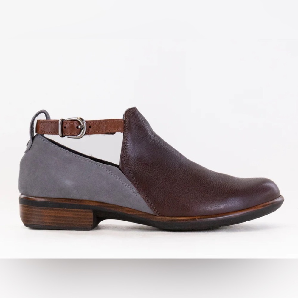 Naot Kamsin (Women's) Soft Brown/Grey Smoke/Chestnut Cutout Bootie US8 EU 39 NIB